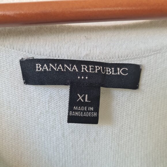 Banana Republic Boat Neck Rib Sweater Women Size XL Short Sleeves Blue Pastel - Picture 3 of 8